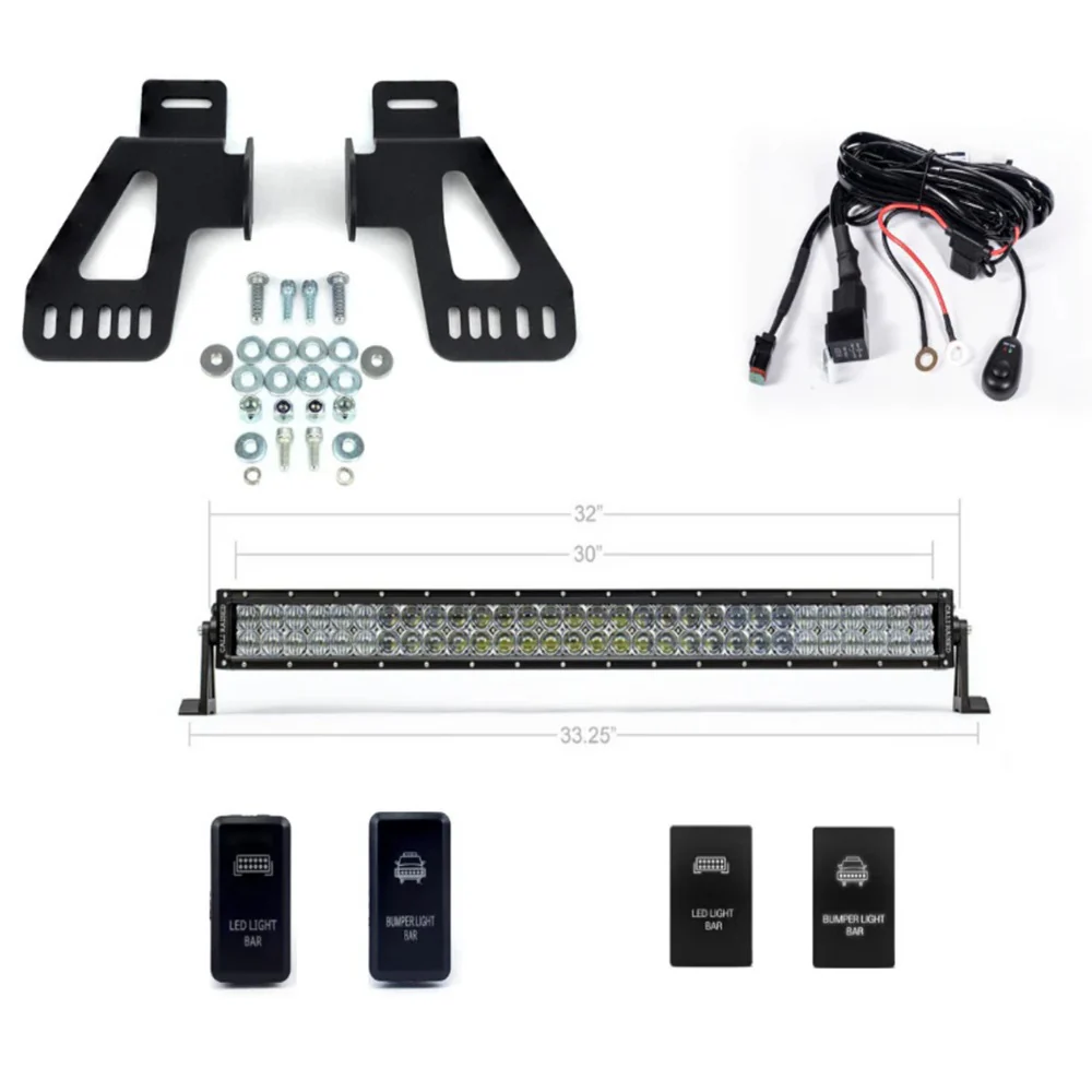 32" Upper Grille LED Light Bar Brackets Kit Tacoma (2016-2023) - Image 2