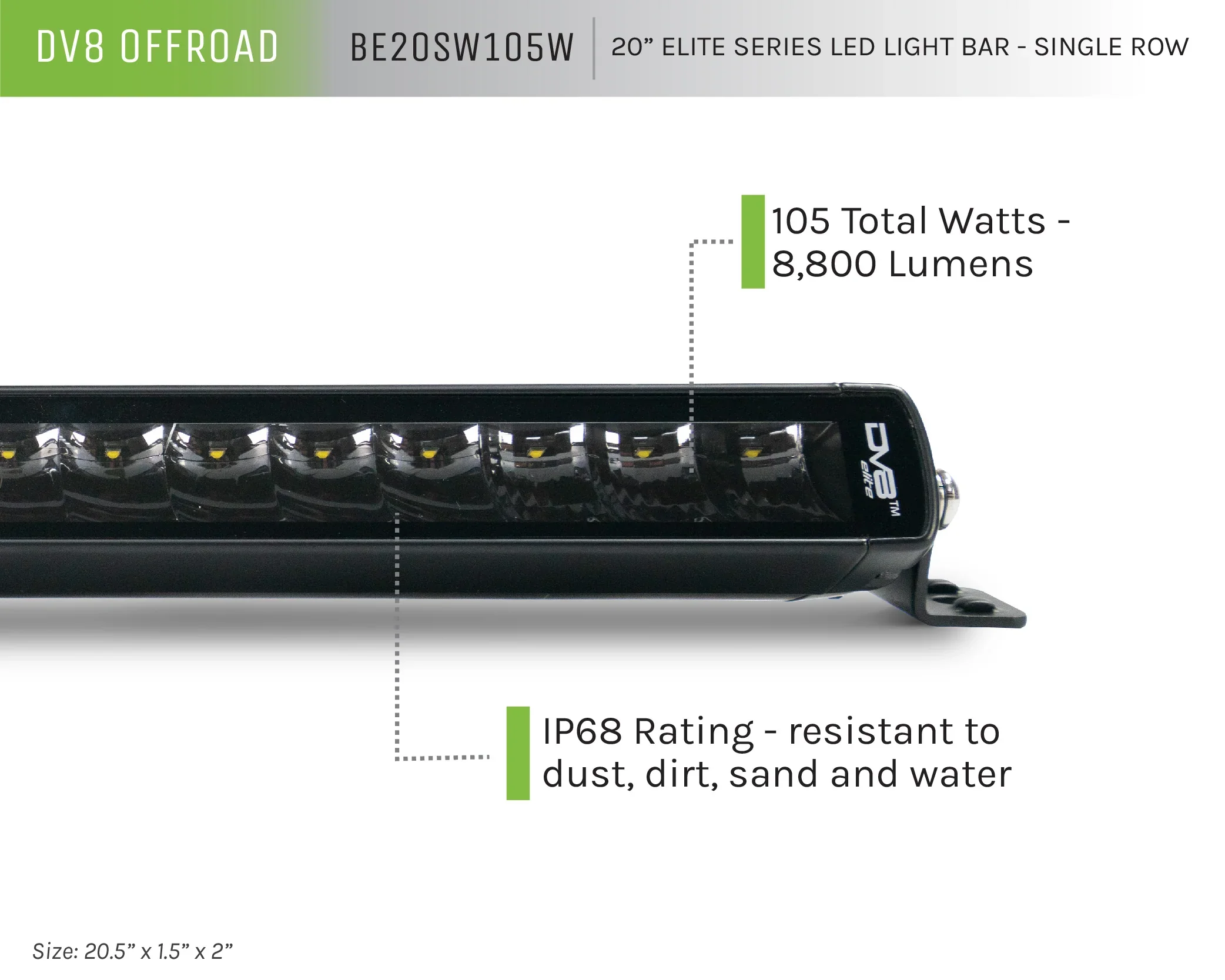 Elite Series 20" Single Row Light Bar - Image 4