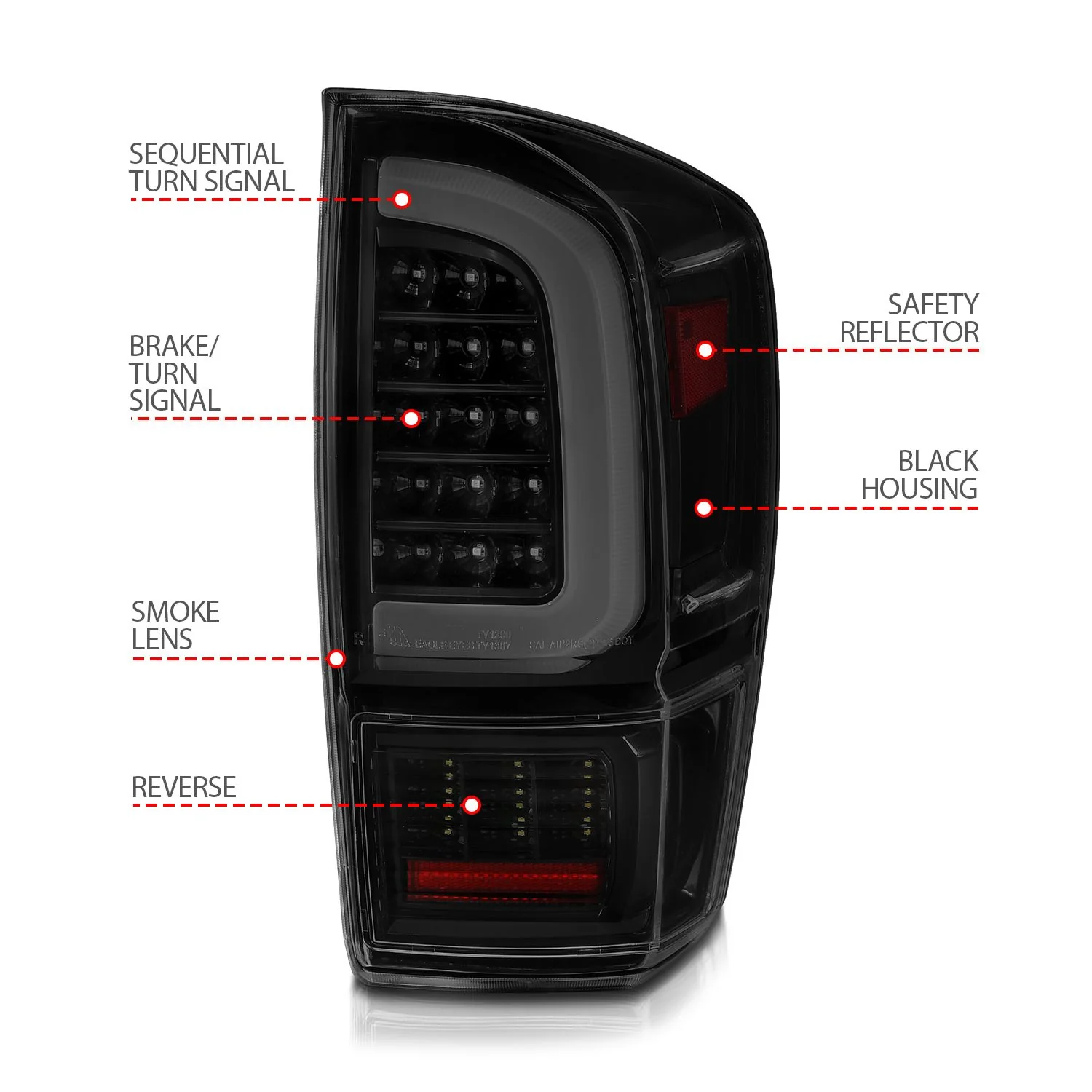 Full LED C Bar Tail Lights Tacoma (2016-2023) - Image 5