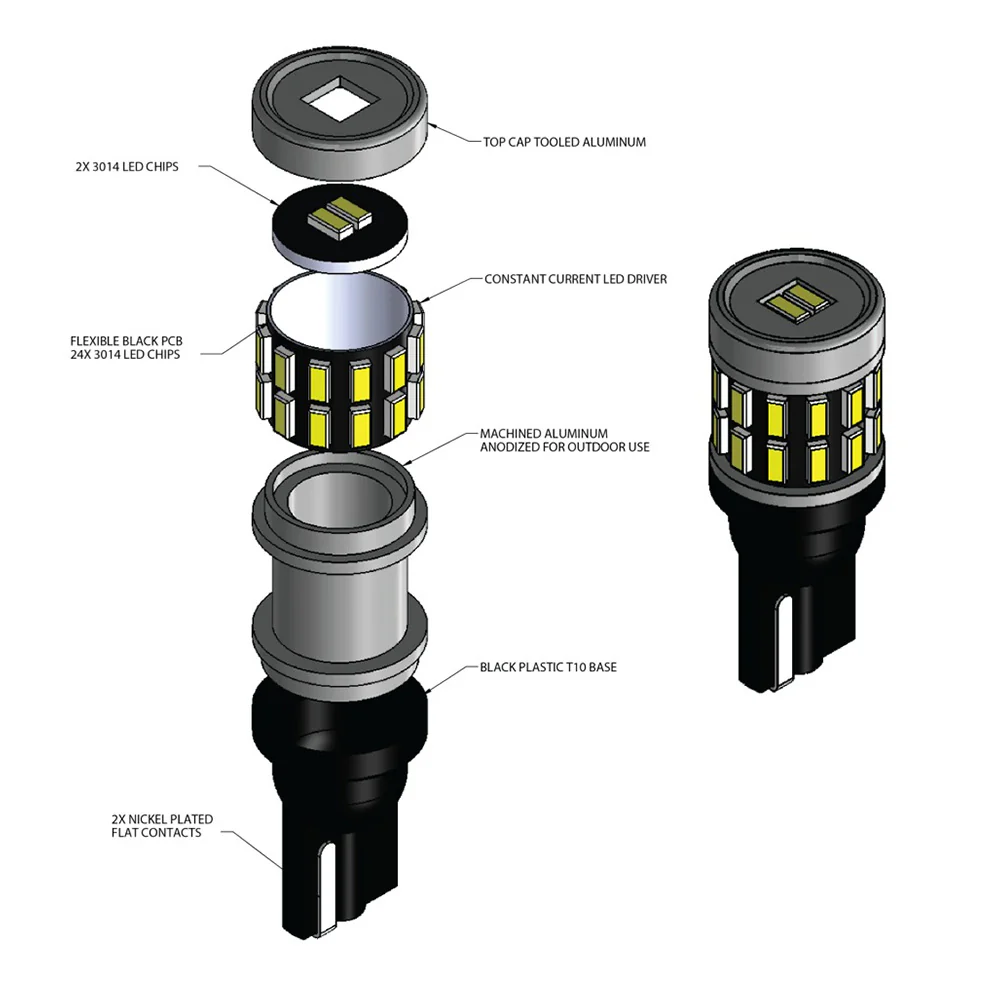 LED High Output Amber Side Marker Bulbs Tacoma (2016-2023) - Image 4