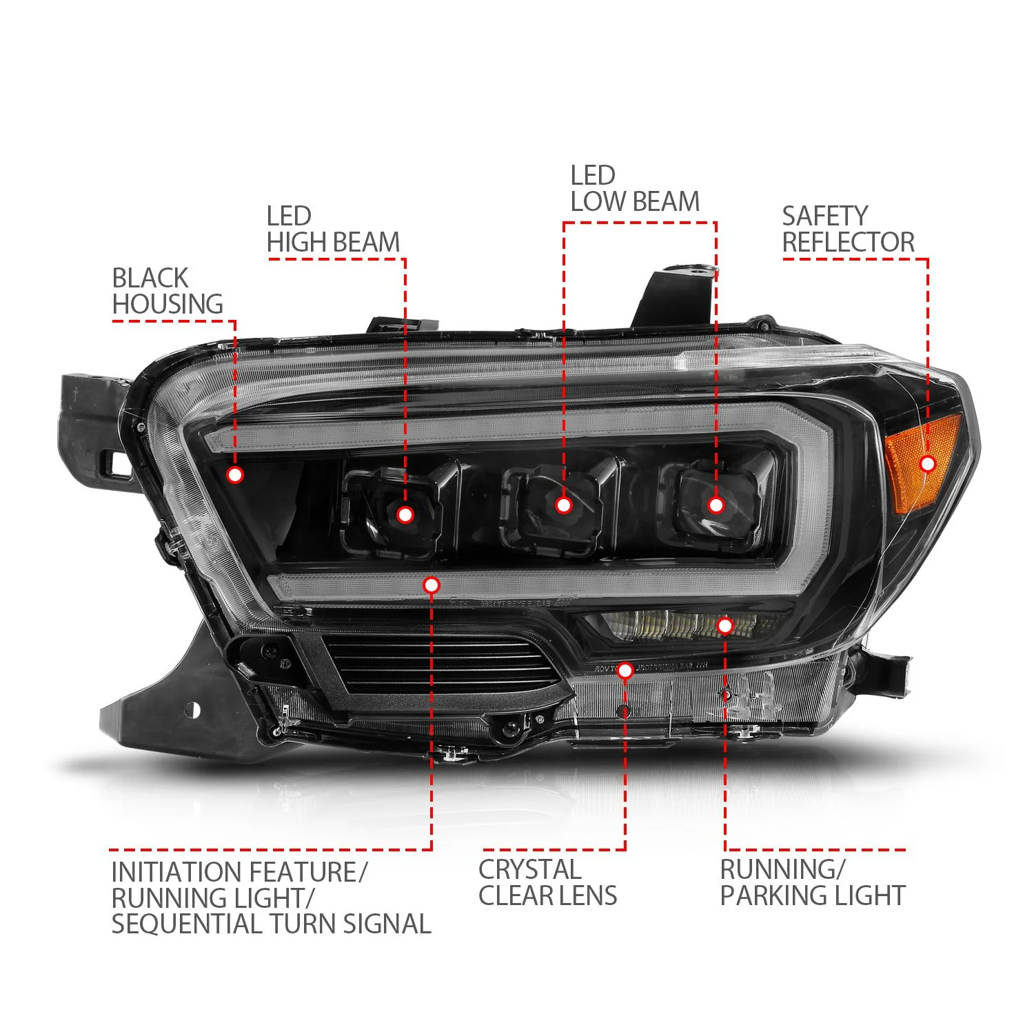 Sequential LED Projector Headlights Tacoma (2016-2023) - Image 3