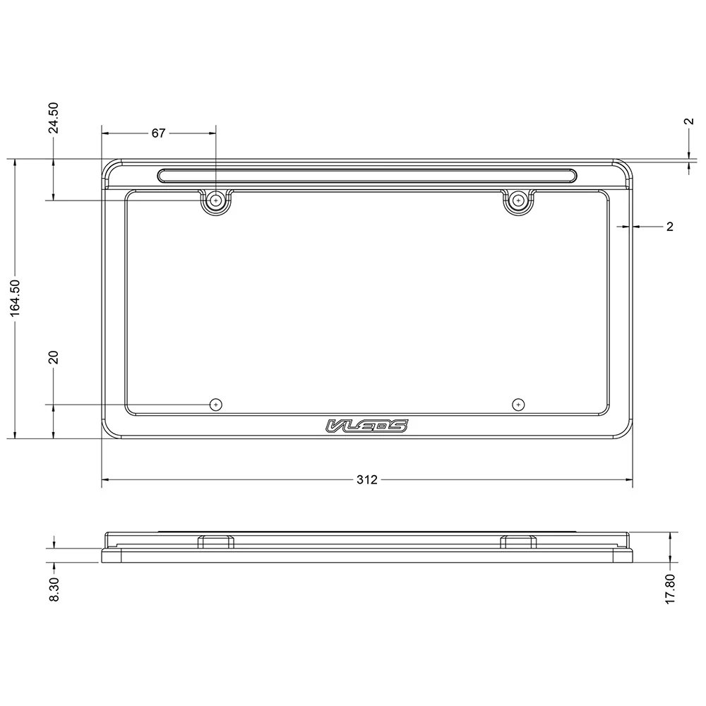 License Plate frame Powder Coated Tacoma (2016-2023) - Image 8