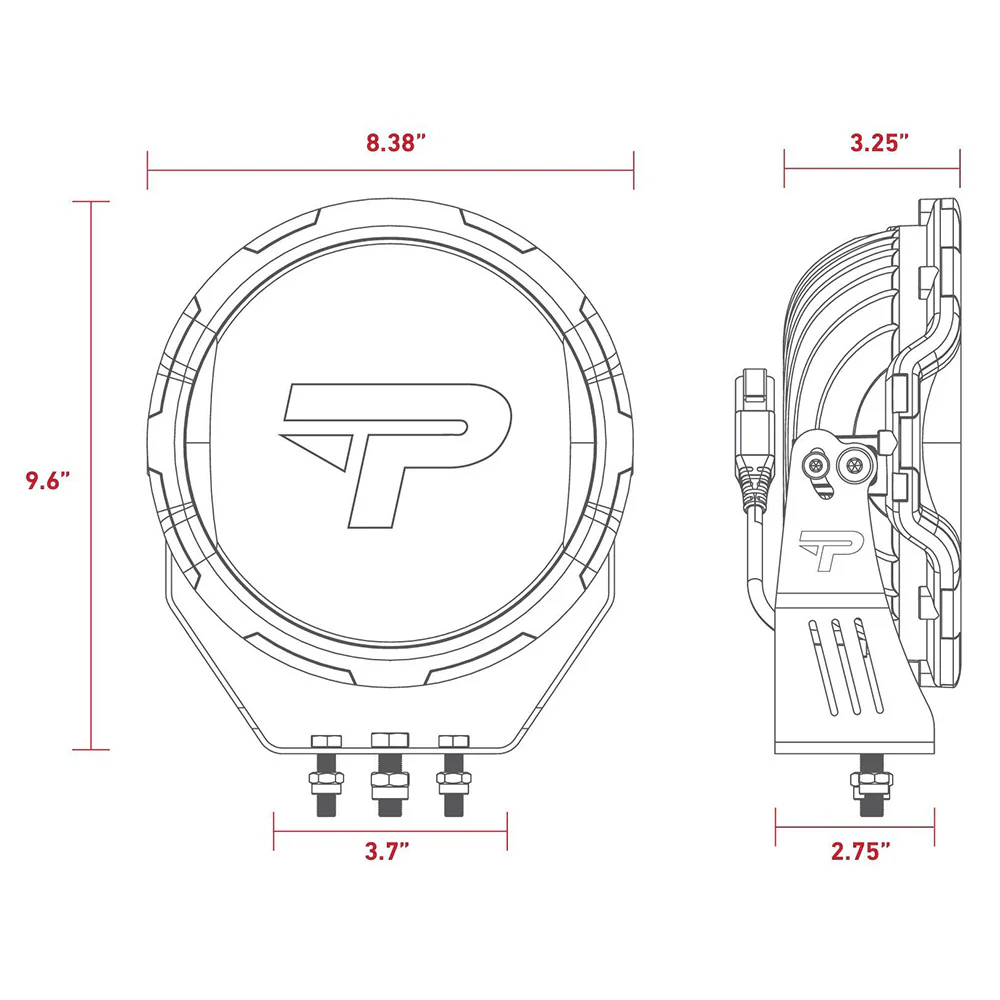 PROWLR 9" True Amber LED Driving Light - Image 7