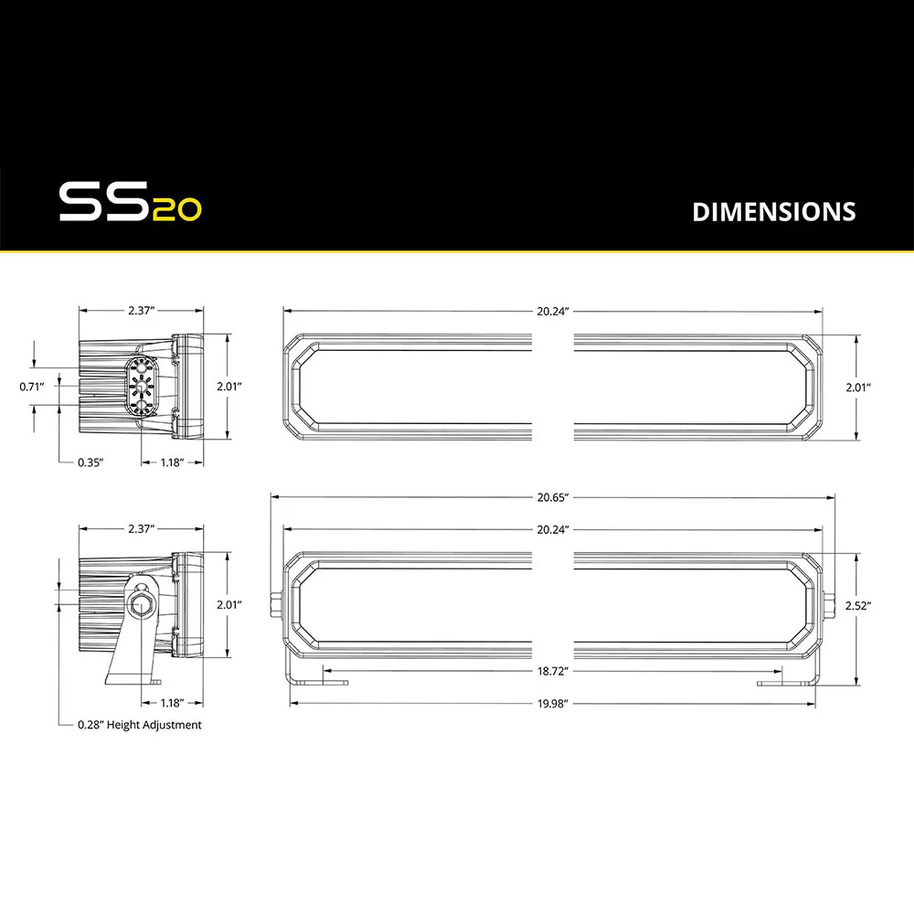 SS20 White LED Light Bar - Image 8
