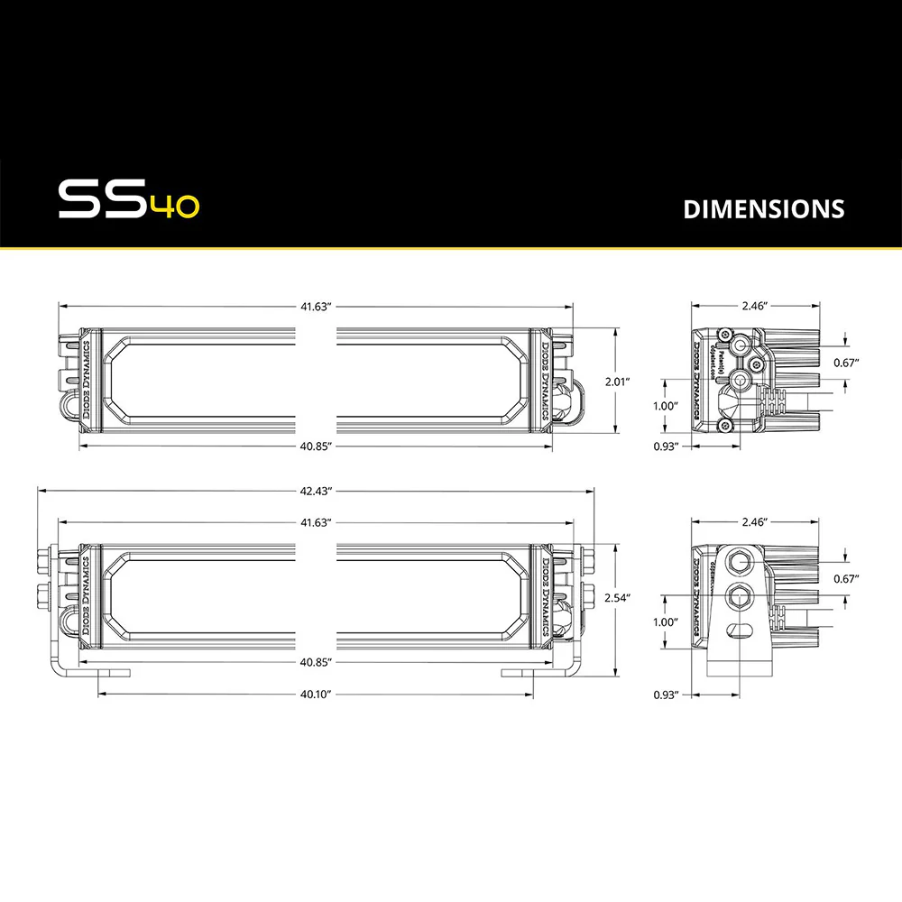 SS40 Yellow LED Light Bar - Image 6