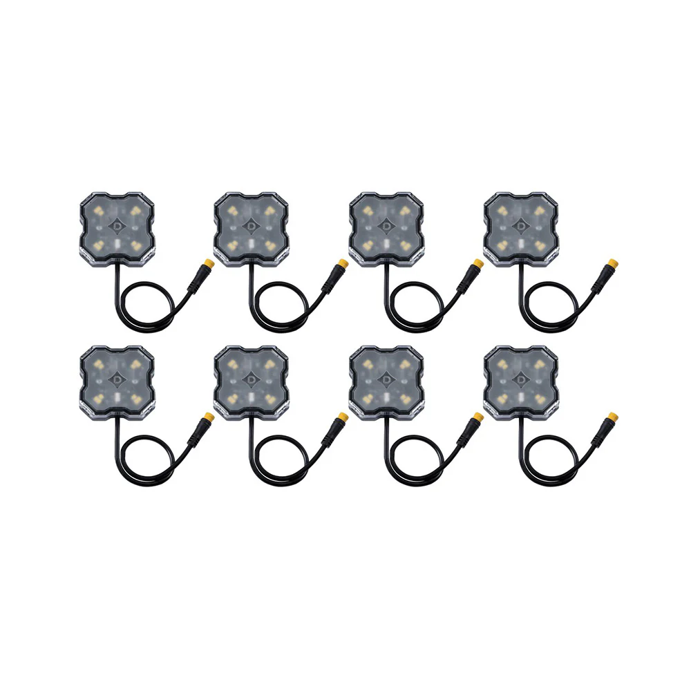 Stage Series LED Rock Light Kit Single-color & RGBW (8-Pack)