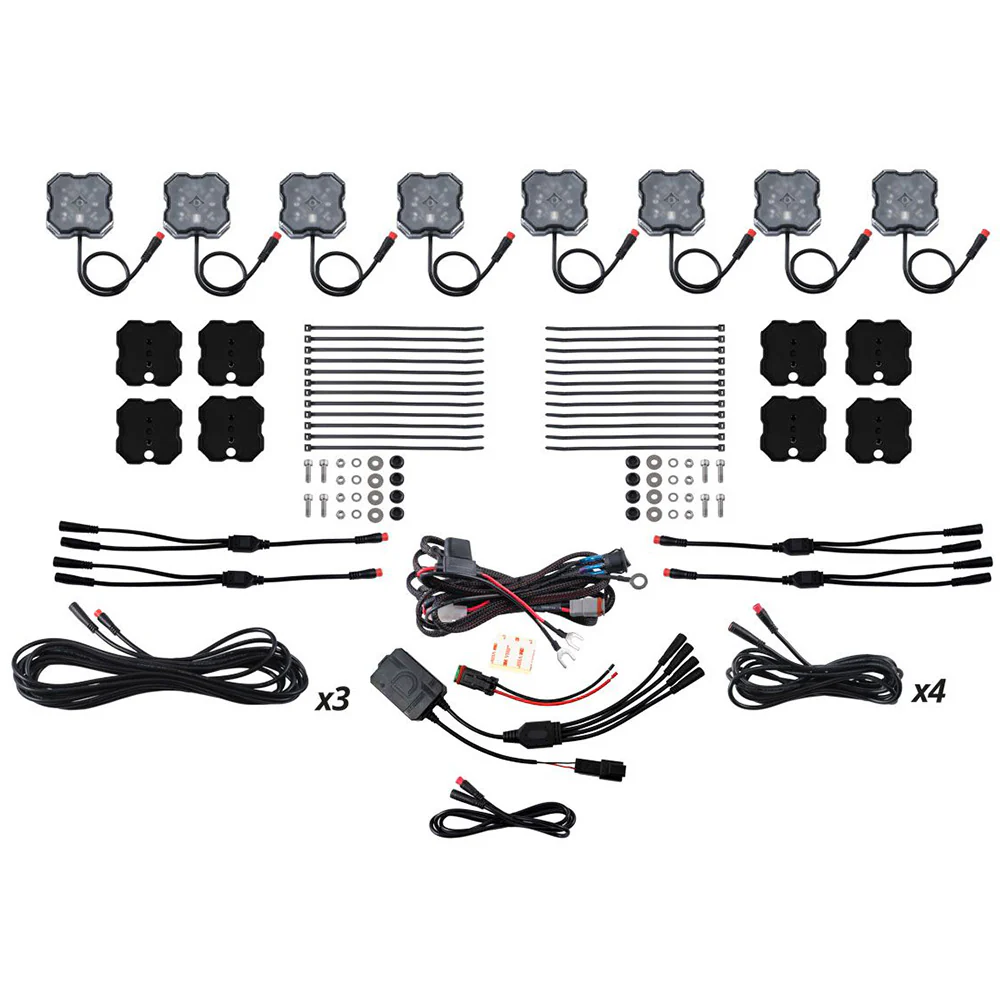 Stage Series LED Rock Light Kit Single-color & RGBW (8-Pack) - Image 13