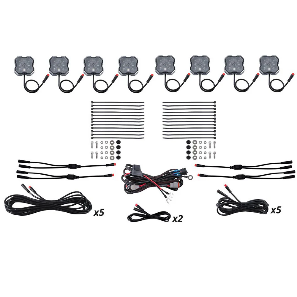Stage Series LED Rock Light Kit Single-color & RGBW (8-Pack) - Image 16
