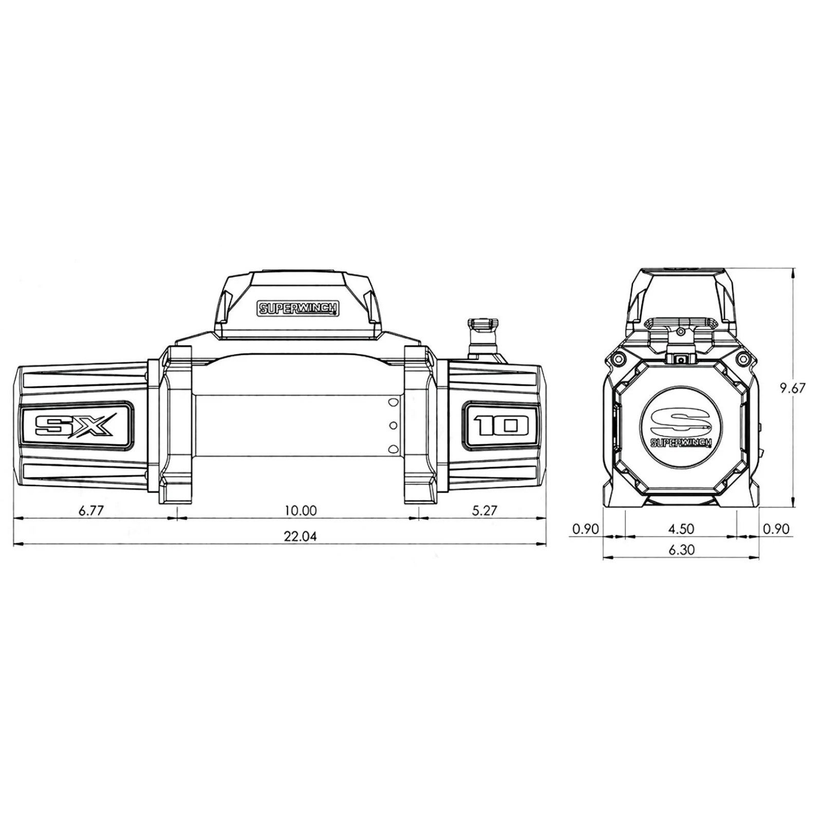 SX10 12V DC 10,000lb Steel Wire Rope Winch - Image 16