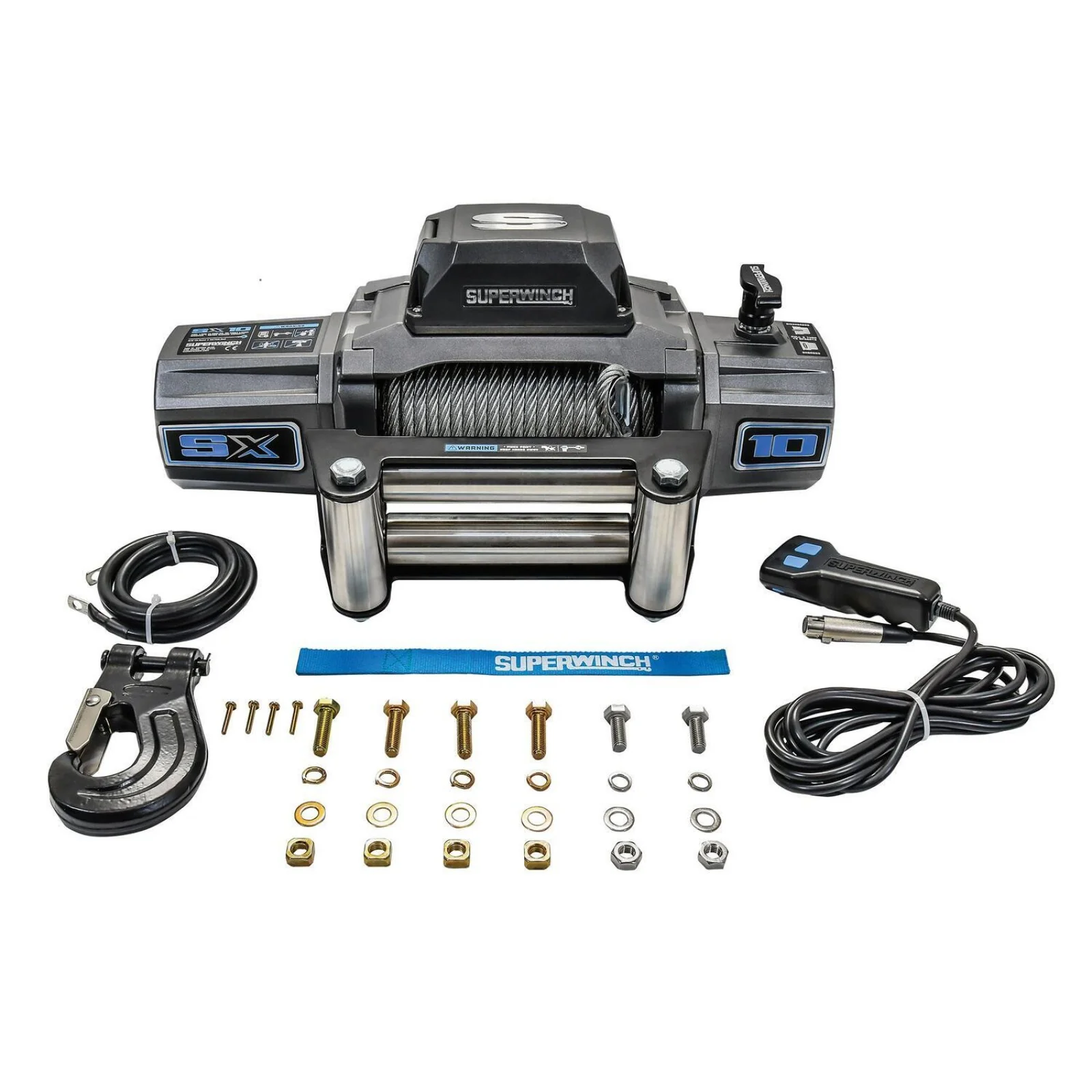 SX10 12V DC 10,000lb Steel Wire Rope Winch - Image 4