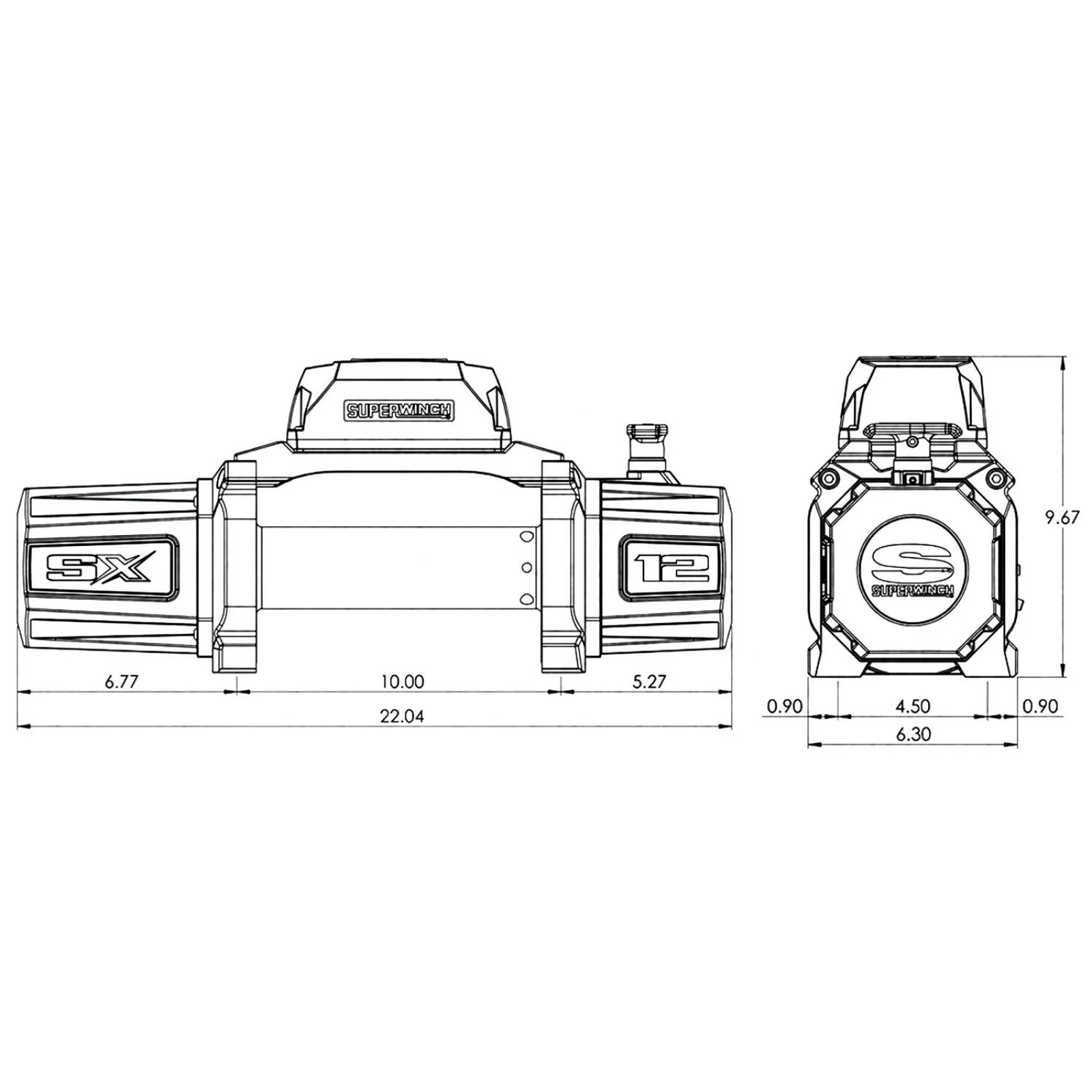 SX12 12V DC 12,000lb Steel Wire Rope Winch - Image 14