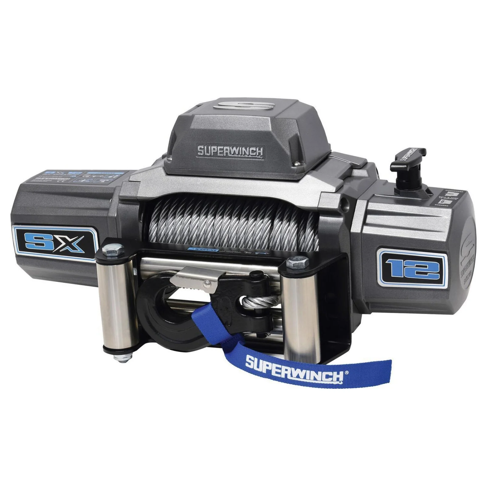 SX12 12V DC 12,000lb Steel Wire Rope Winch - Image 2