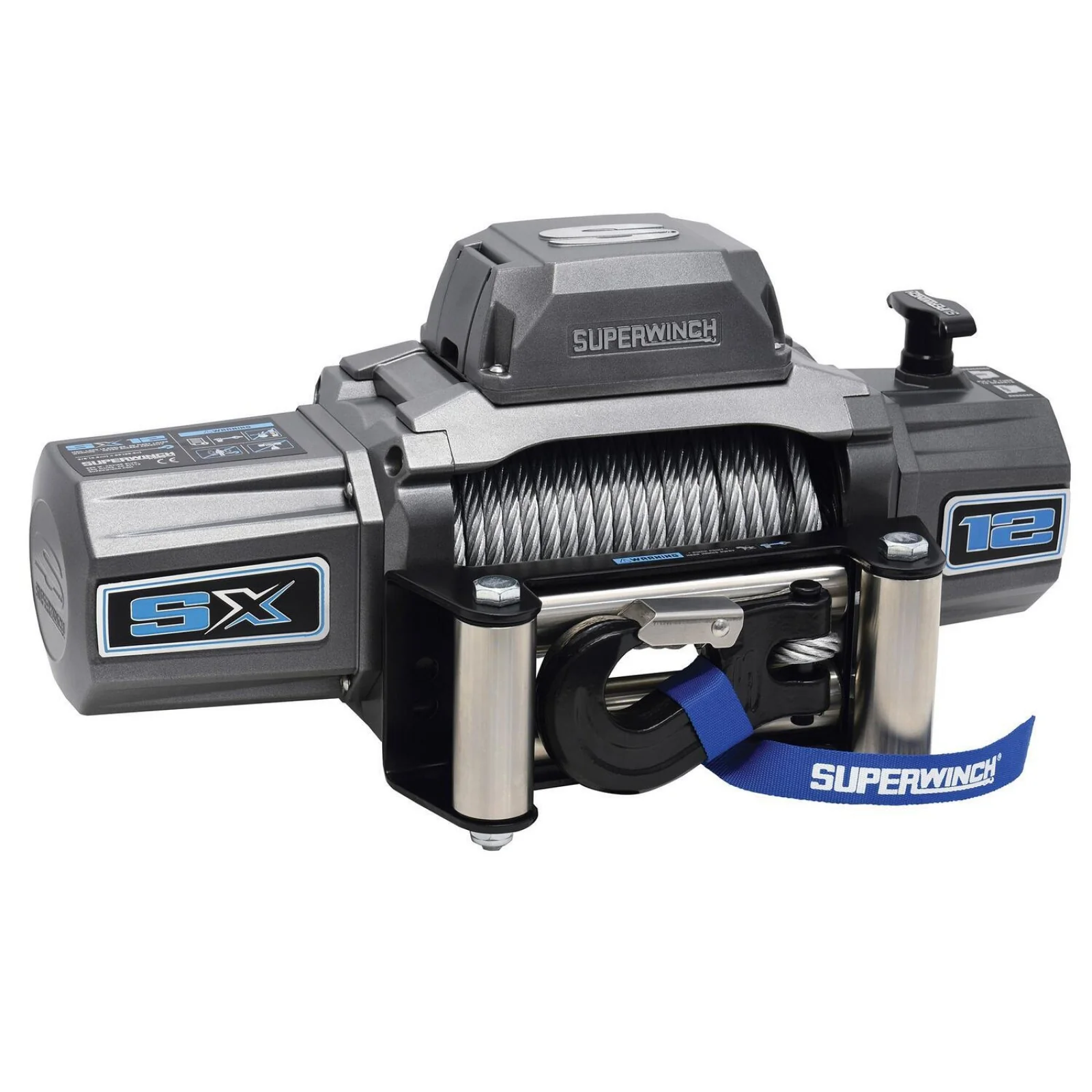 SX12 12V DC 12,000lb Steel Wire Rope Winch - Image 3