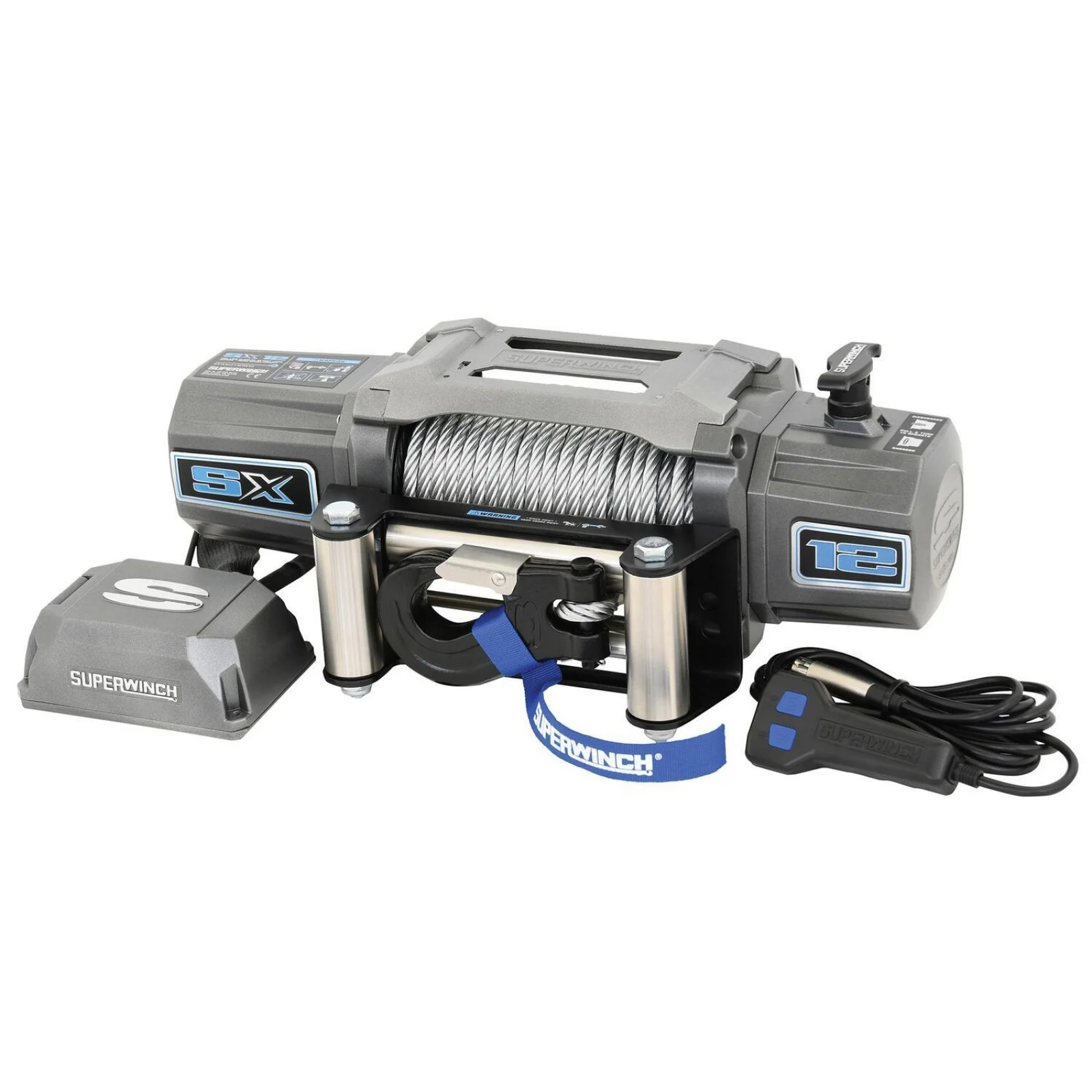 SX12 12V DC 12,000lb Steel Wire Rope Winch - Image 8